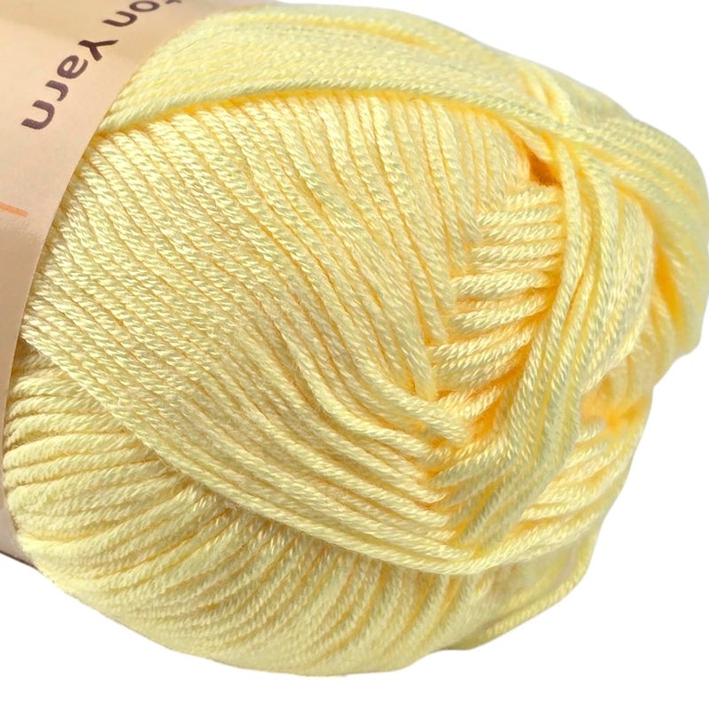 Yonkey Monkey 10-Pack of Yonkey Monkey 500 Grams Yarn - 70% Rayon derived from Bamboo, 30% Cotton - Imported - Milk Yellow 9009 - Image 3
